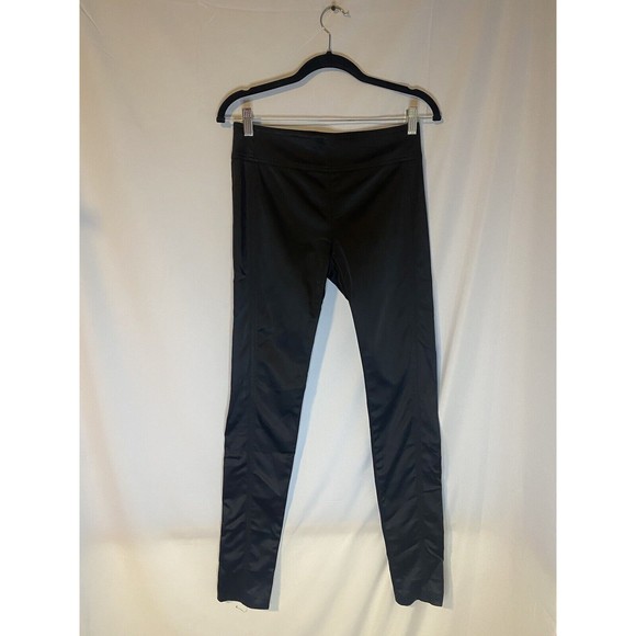 Diane Von Furstenberg Pants - Diane Von Furstenberg Black Shiny Sweetheart Seamed Stretch Leggings Size 4
